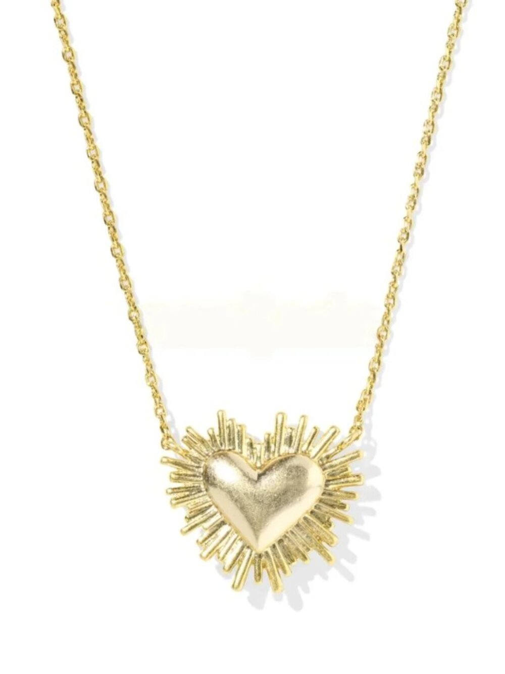 Dolly Parton x Kendra Scott Ari Heart Gold Short Pendant Necklace - Picture 4 of 4
